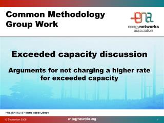 Common Methodology Group Work