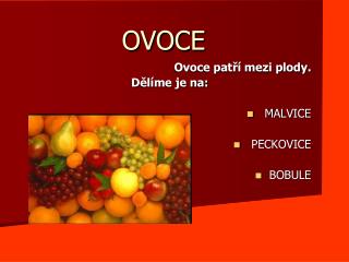 OVOCE