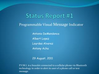Status Report #1