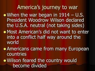 America’s journey to war