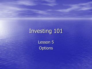 Investing 101