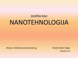 ZAVRŠNI RAD NANOTEHNOLOGIJA