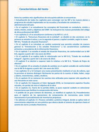 Características del texto