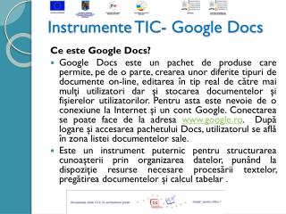 Instrumente TIC- Google Docs