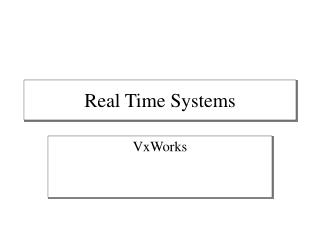 Real Time Systems