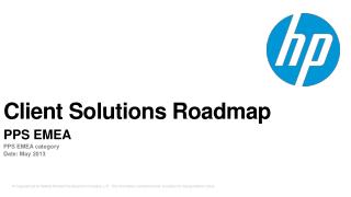 Client Solutions Roadmap