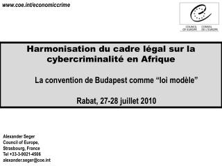 Harmonisation du cadre légal sur la cybercriminalité en Afrique