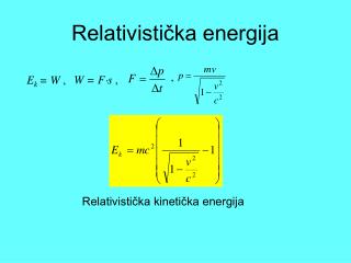 Relativistička energija