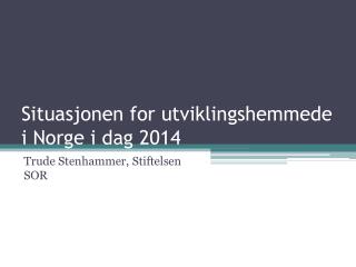 Situasjonen for utviklingshemmede i Norge i dag 2014