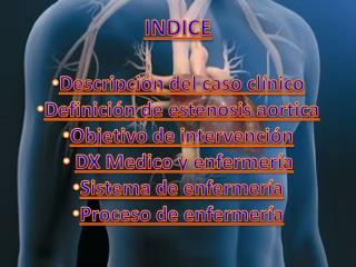 INDICE Descripción del caso clínico Definición de estenosis aortica Objetivo de intervención