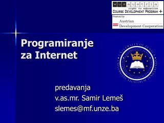 Programiranje za Internet