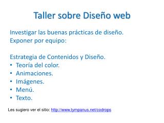 Taller sobre Diseño web