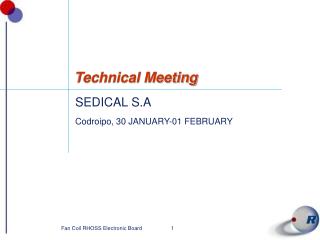 Technical Meeting