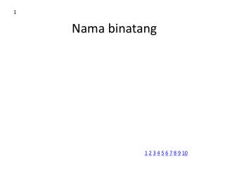 Nama binatang