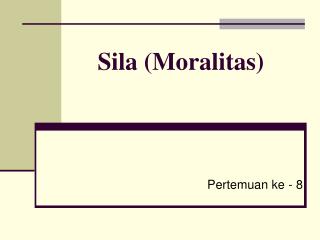 Sila (Moralitas)