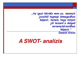 A SWOT- analízis