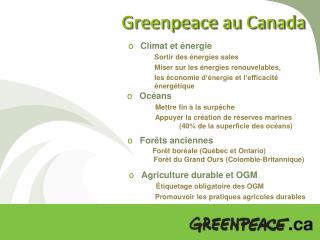 Greenpeace au Canada