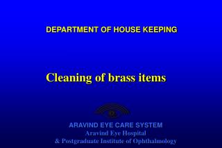 DEPARTMENT OF HOUSE KEEPING