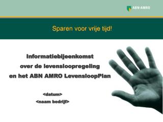 Sparen voor vrije tijd!