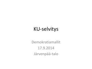 KU-selvitys