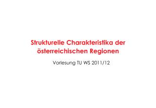 Vorlesung TU WS 2011/12