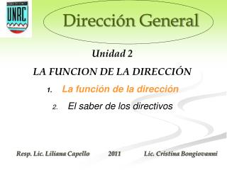 Dirección General