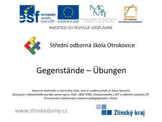 Gegenstände – Übungen