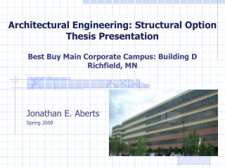 Jonathan E. Aberts Spring 2009