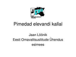 Pimedad elevandi kallal