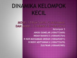 Model Struktural Fungsional dan Model Cybernetics-Growth
