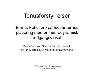 Tonusforstyrrelser