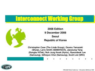 Interconnect Working Group