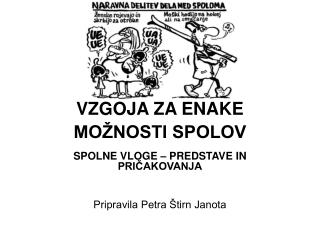 VZGOJA ZA ENAKE MOŽNOSTI SPOLOV