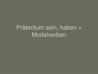 Präteritum sein, haben + Modalverben