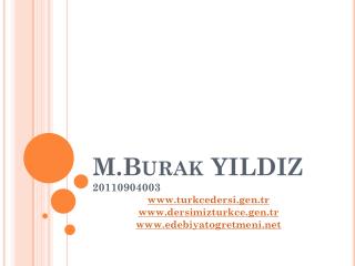 M.Burak YILDIZ 20110904003