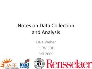 Notes on Data Collection and Analysis