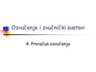 Ozvučenje i zvučnički sustavi