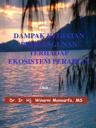 Dr. Ir. Hj. Winarni Monoarfa, MS