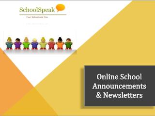 School Online Announcements and Newsletters
