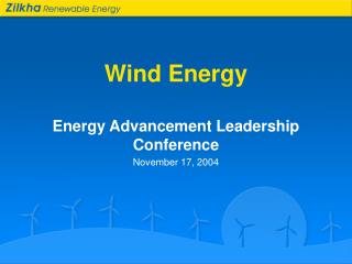 Wind Energy