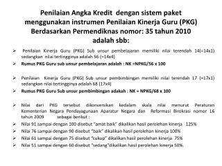 Contoh : 1 Penyusunan dan Penilaian SKP untuk Guru Mata Pelajaran