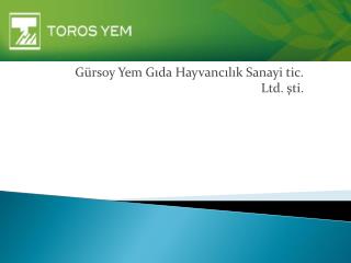 Gürsoy Yem Gıda Hayvancılık Sanayi tic. Ltd. şti.