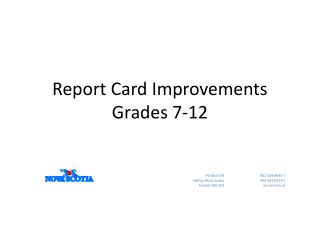 Report Card Improvements Grades 7-12