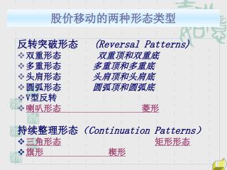 股价移动的两种形态类型