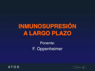 INMUNOSUPRESIÓN A LARGO PLAZO