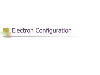 Electron Configuration