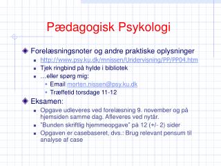 Pædagogisk Psykologi