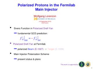 Polarized Protons in the Fermilab Main Injector
