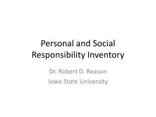 Personal and Social Responsibility Inventory