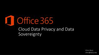 Cloud Data Privacy and Data Sovereignty